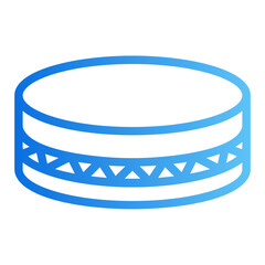 muslim cap gradient icon