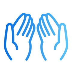 open hands gradient icon