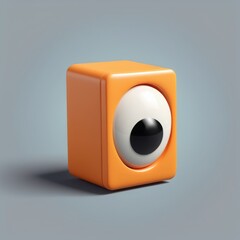 orange speaker icon 3d rendering orange speaker icon 3d rendering orange speaker icon. 3d illustration