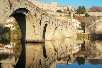 old bridge over the river