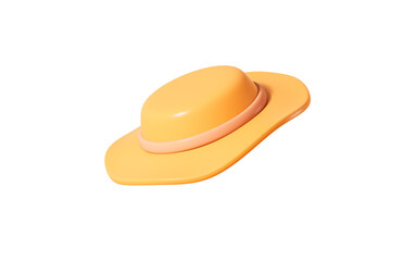 Cartoon hat model, 3d rendering.