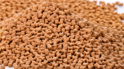 Obraz premium Pet food factory, Dry food for dog and cat, food production