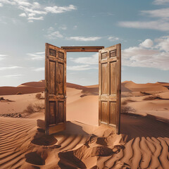 Open doorway in the desert 