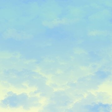 Sky with clouds and abstract graphic background.