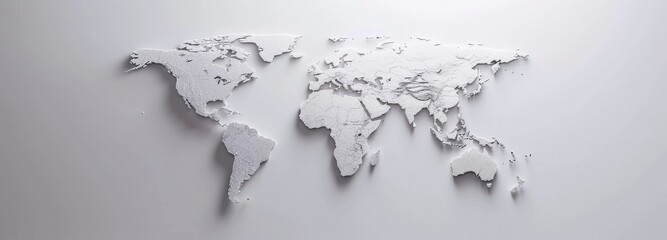 World map isolated on white background