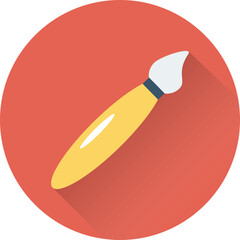 An icon of painting flat round design 