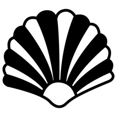 Sea shell 2glyph and line vector illustration