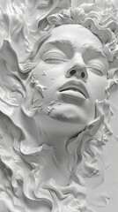 white face sculpture