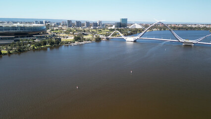 Fototapeta premium Aerial view of Claise Brook and Mardalup Park in Perth