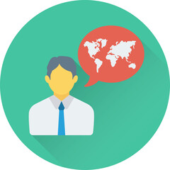 An icon of consultant flat design 