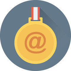An icon of medal flat vector 