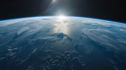 Aerial View of Planet Earth, Emphasizing Environmental Earth Day Concepts and the Beauty of Our Planet.