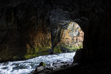 An entrance to the watery cave