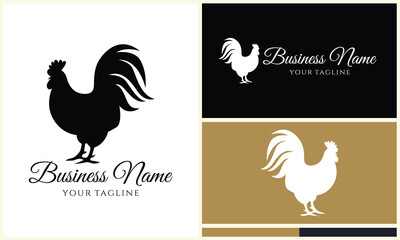 chicken hen rooster logo template