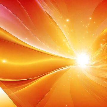 Abstract orange wave background some sunlight 