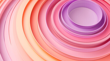 Warm Pastel Tones in a Layered Spiral Design