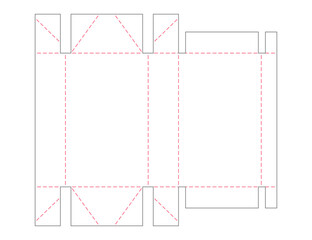Box packaging die cut template design. 3d mock-up