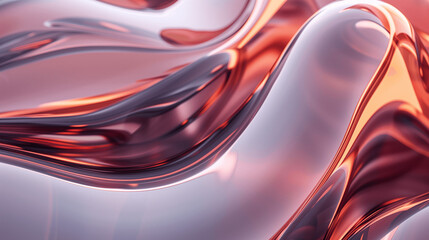 Obraz premium Abstract Red Glass Waves