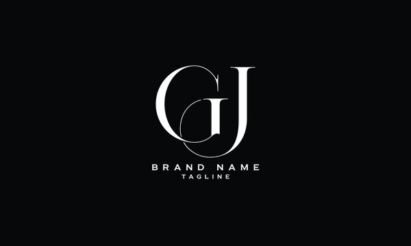 JG or GJ letter logo design vector. | Online logo design, Letter logo design,  Monogram logo design