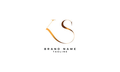 KS, SK, Abstract initial monogram letter alphabet logo design