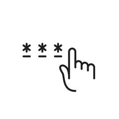 Obraz premium Password covered by asterisks. Pixel perfect icon