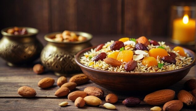 _Traditional_Ramadan_Kurban_Food_Pilaf_Sweet_Desserts_D