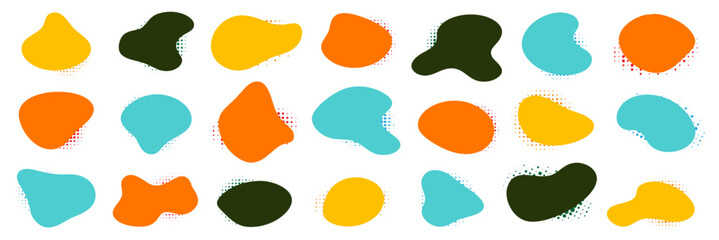 set of color blob shapes. Organic blobs set. modern abstract organic shapes collection. vector design elements