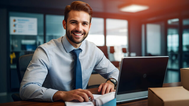 business person working on laptop