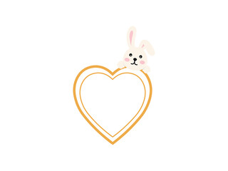 Easter Rabbit Frame Background Illustration
