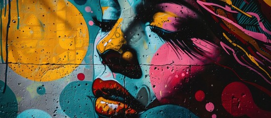 Urban Canvas. A Vibrant Street Art Scene, Seamlessly Blending Urban Culture with Dynamic Expressions of Creativity.