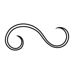 Swishes vector icon. Swashes illustration sign. Swoops symbol. Aroma logo.