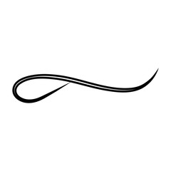 Swishes vector icon. Swashes illustration sign. Swoops symbol. Aroma logo.