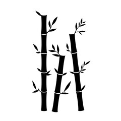 Bamboo silhouette icon vector. Bamboo tree silhouette for icon, symbol or sign. Bamboo icon for nature landscape, illustration , zen or forest