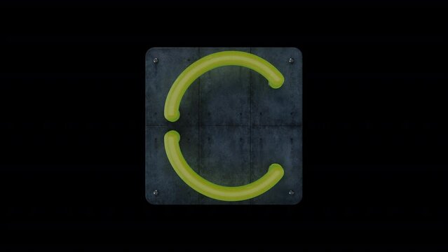 Neon Sign Letter C