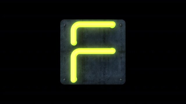 Neon Sign Letter F