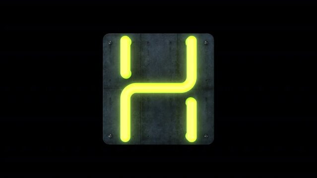 Neon Sign Letter H