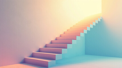 .A snapshot of a Staircase Ascending to Goal 2024 to 2025 Icon - Illustrating Gradual Progress and Achievement - obrazy, fototapety, plakaty