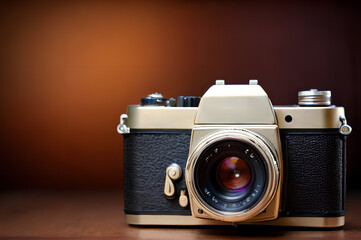 An old analog film camera.