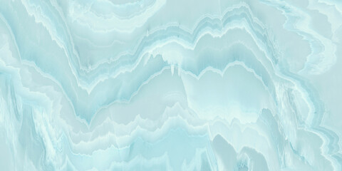 Powder blue-coloured marble texture background with curly veins, polished sky-coloured quartz onyx...
