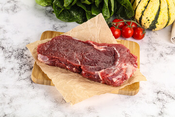 Raw rib eye beef premium steak