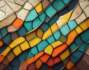 Abstract Textured paint background wallpaper line art illustration on digital art concept.