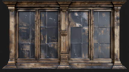 Fototapeta na wymiar Old wooden window frame