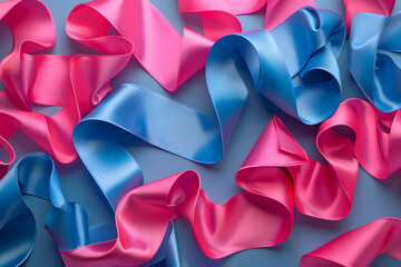 3D ribbon on background.