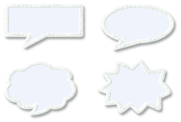 立体感のある吹き出しセット