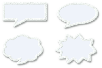 立体感のある吹き出しセット