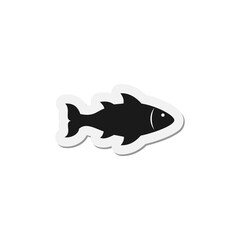 Fish simple icon isolated on transparent background
