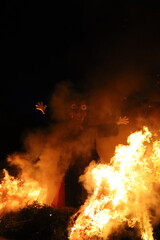 Hexenverbrennung bei der schwäbisch-alemannischen Fastnacht - obrazy, fototapety, plakaty