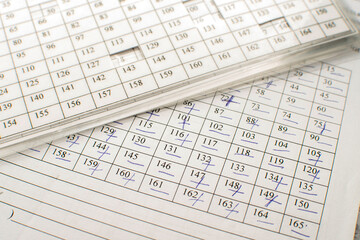 Completed psychological test forms	