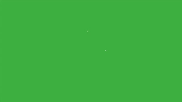 Animation cartoon video loop smoke letter S on green screen background
