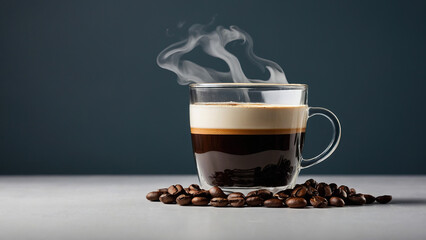 Coffee concept. Selective focus. Free space for text.